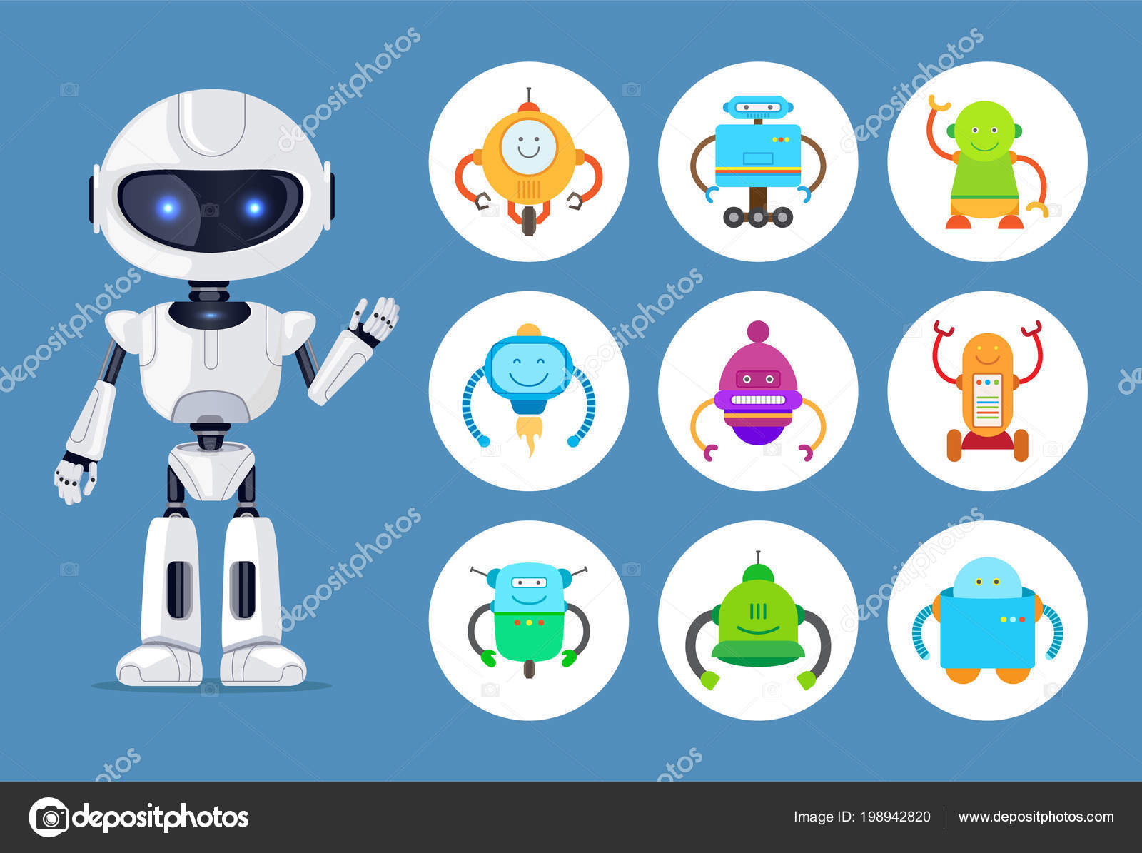 small robot vector