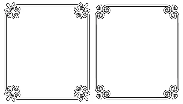 Ornamental Frames with Vintage Decor Bows Elements — Stock Vector