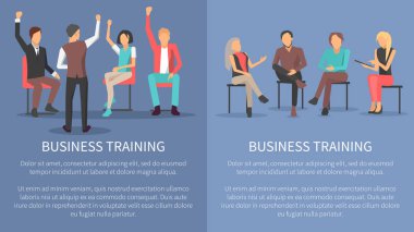 Business Training Set Posters Meeting Conference clipart