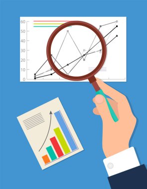 Arama işlemi, Analytics illüstrasyon vektör
