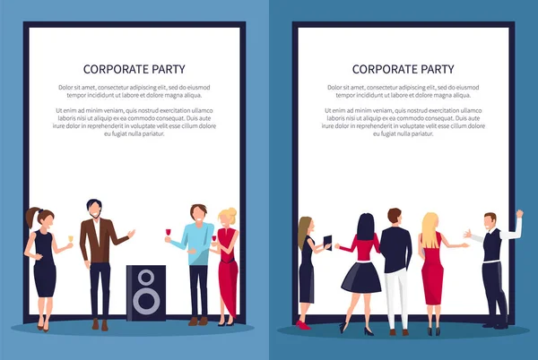 Корпоративна вечірка в Club on Vector Illustration — стоковий вектор