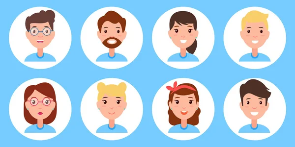 Persons Collection Icon Set Vector Illustration — Stock Vector