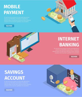 Mobil ödeme. Internet bankacılığı. Tasarruf hesabı