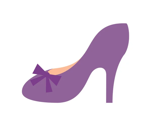 Princesa sapato de cor roxa Vector Ilustração —  Vetores de Stock