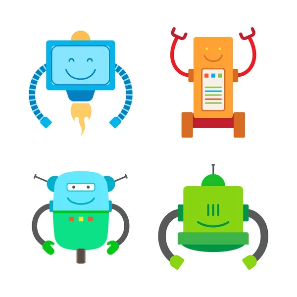 Robotic Creatures Collection Vector Illustration — Stock Vector