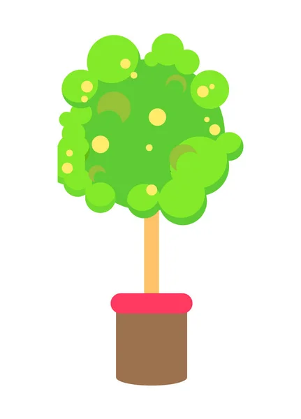 Pola Berwarna dari Ilustrasi Vektor Pohon Hijau - Stok Vektor