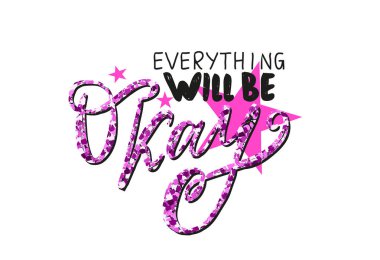 Her şey tamam vektör çizim olacak