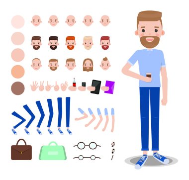 Karakter Oluşturucu toplama vektör çizim