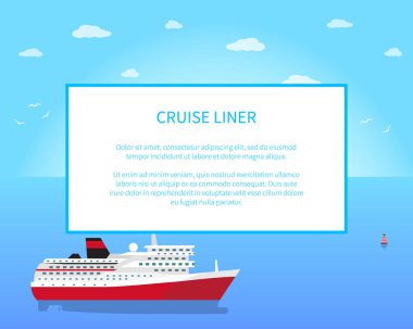 Büyük kırmızı ve beyaz gömlek, renkli afiş Cruise