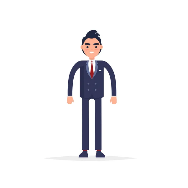 Businessman Isolated Vector Picture on White. — Stock Vector