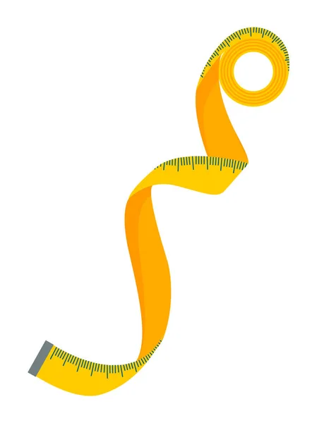 Körpergewichtsband, gelbes Band mit schwarzen Markierungen gesetzt — Stockvektor