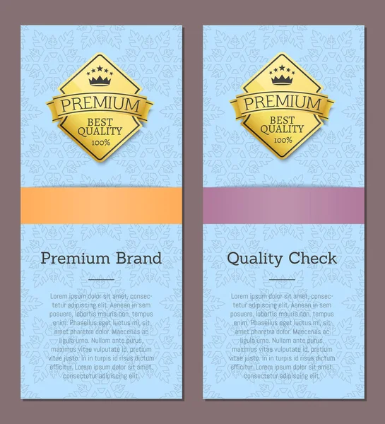 Comprobación de calidad de marca Premium Mejor etiqueta — Vector de stock