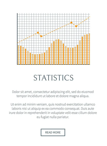 Statistics and Text Sample Page Vector Illustration — Stock Vector