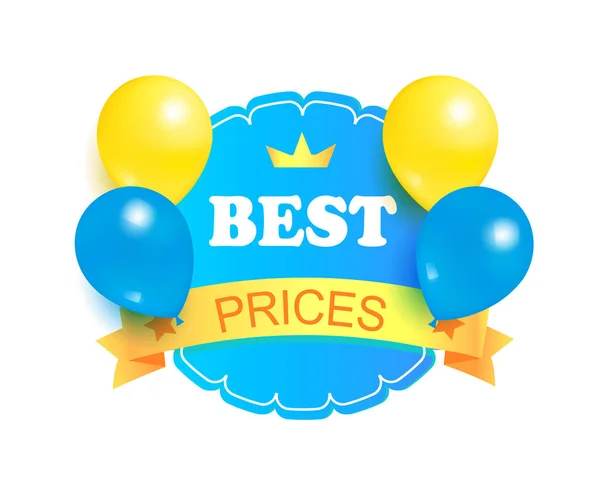最高の価格ラウンド スタンプ装飾バルーン ラベル — ストックベクタ