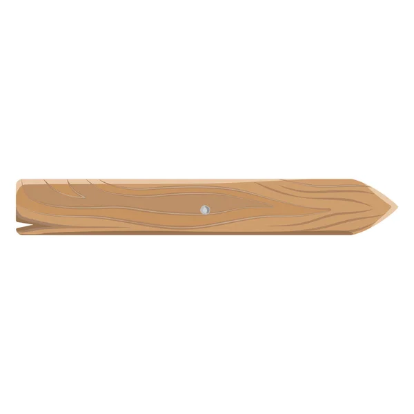 Puntero de letrero de madera aislado en flecha vectorial blanca — Vector de stock