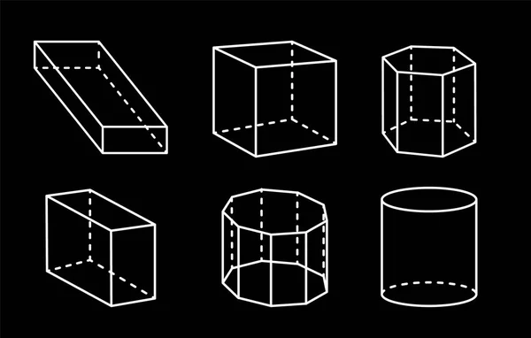 Γεωμετρικά σχήματα 3d συλλογή διανυσματικά εικονογράφηση — Διανυσματικό Αρχείο
