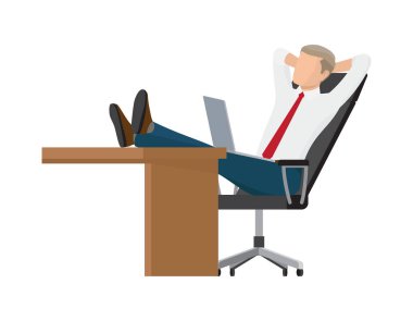 Kahverengi masa renkli yazarlarına oturan işadamı