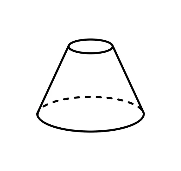 Projeção de forma geométrica isolada de cone fechado —  Vetores de Stock