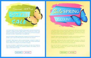 Bahar Satılık Poster indirim renkli kelebekler Web