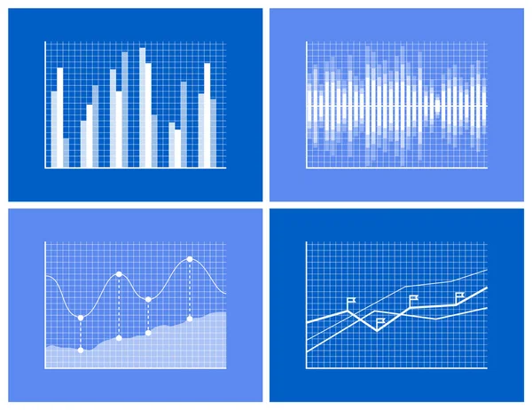 Grafik grafikler koleksiyonu vektör çizim — Stok Vektör