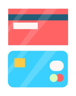 Kredi kartları koleksiyonu nesne vektör çizim