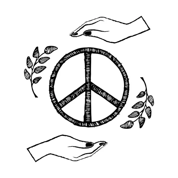 Illustration vectorielle de la Journée internationale de la paix sur bleu — Image vectorielle