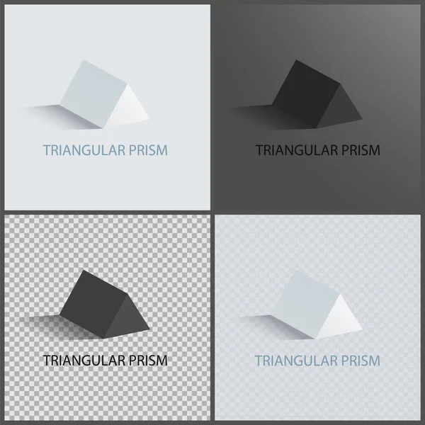 Colección de prisma triangular Vector Ilustración — Vector de stock