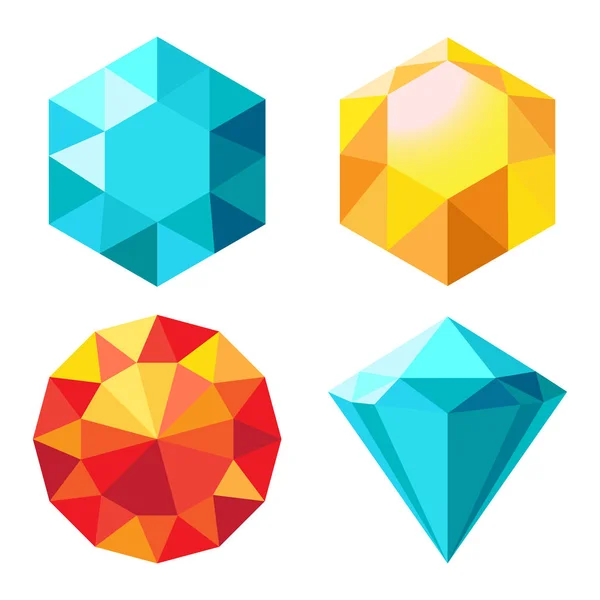 Illustration vectorielle de couleur orange diamant et bleu — Image vectorielle