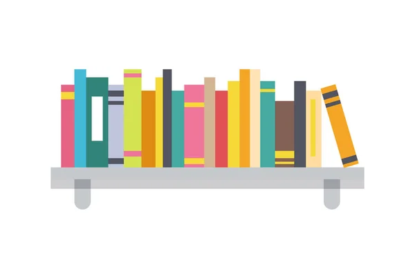 书籍货架模板, 彩色矢量插图 — 图库矢量图片