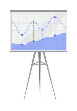 Diyagram üzerinde beyaz tahta Poster vektör çizim