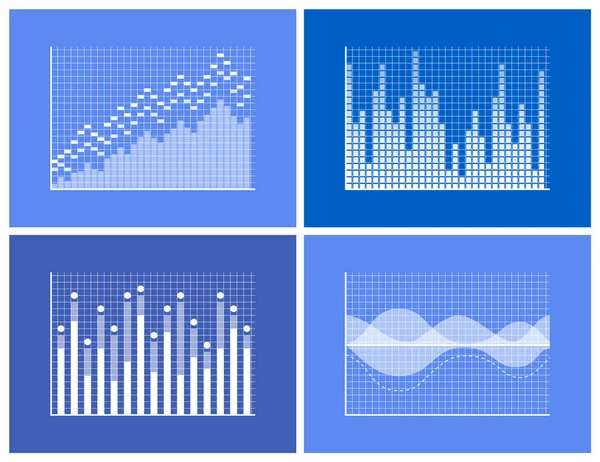 Grafik koleksiyonu ve çerçeveler vektör çizim — Stok Vektör