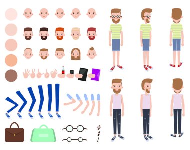 Animasyonlu adam Oluşturucu kafa çeşitli duygu ile