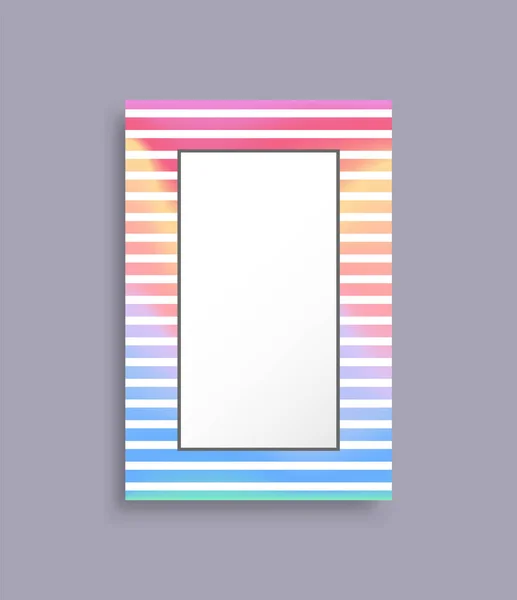 Cover with Frame and Stripes Vector Illustration — Stock Vector