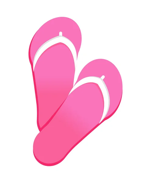 Pink Flip Flops Vector Illustration Icon Isolated — Stock Vector