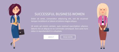 Başarılı iş kadınları Online Web afiş sayfası