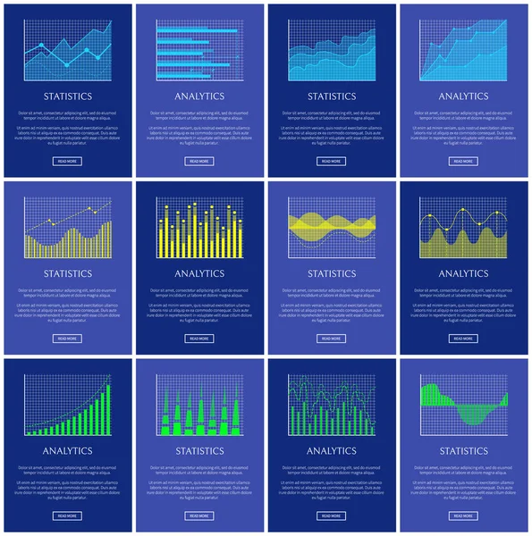 Analytics ve istatistik grafik vektör çizim — Stok Vektör