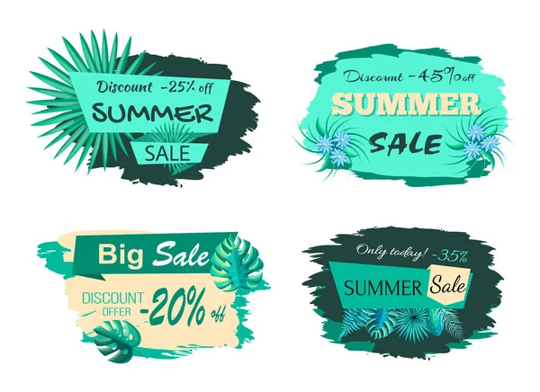 Summer Sale Collection Poster Vector Illustration — Stock Vector