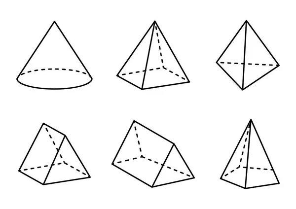 Conjunto de figuras geométricas aisladas sobre fondo blanco — Vector de stock