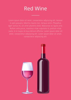 Kırmızı şarap Poster şişe şarap Merlot ve cam