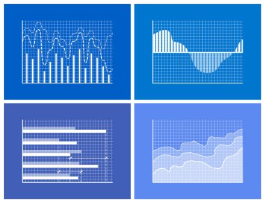 Grafik ve çizelgeler Poster vektör çizim ayarla