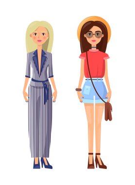 Modern yaz kıyafetler şık genç kız ayarla