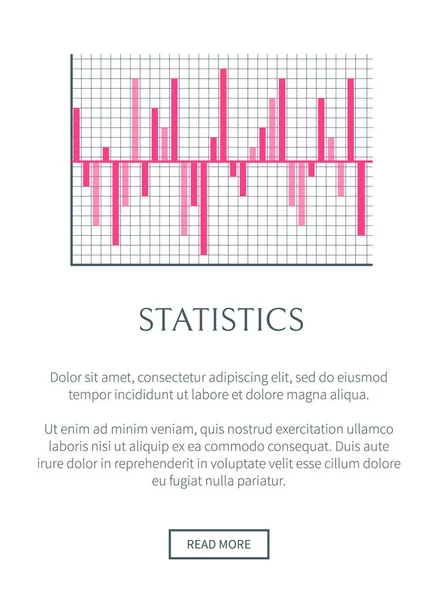 Statistics Web Page Text, Vector Illustration — Stock Vector