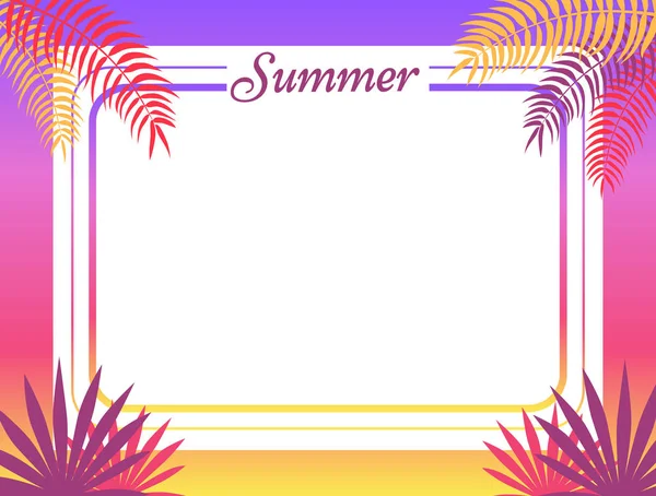 Summer Poster Place for Text Vector Illustration — Stock Vector
