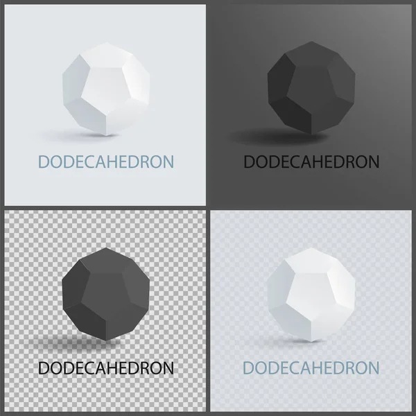 Dodecahedron üç boyutlu şekil uçak yüzler
