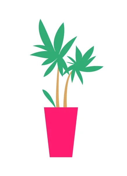 Bitki geniş yaprakları Poster vektör çizim ile — Stok Vektör