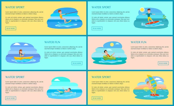 İllüstrasyon vektör su sporları ve Fun koleksiyonu