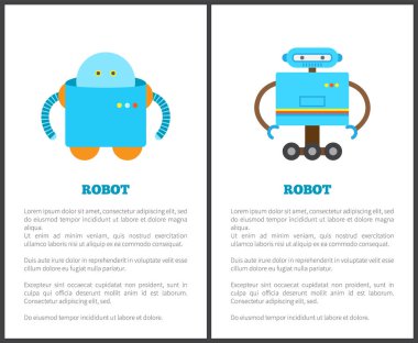 Katı kablosuz otomatik robotlar ticari posterler
