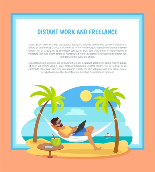 Uzak iş ve serbest Poster Freelancer adam