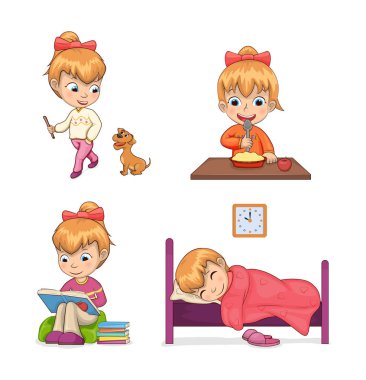 Faaliyetleri vektör çizim çocuk koleksiyonu