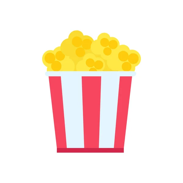 Popcorn in der großen Tasse Poster Vektor Illustration — Stockvektor